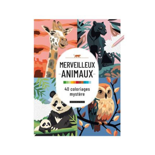 Merveilleux animaux - 40 coloriages mystères