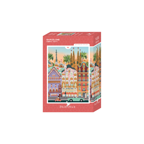 Pièces and Peace - Mini-Puzzle 96 pièces - Barcelone