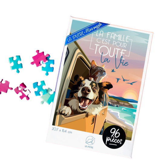 La loutre - Mini-Puzzle La famille - 96 pièces