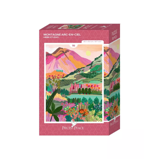 Pièces and Peace - Mini-Puzzle 96 pièces - Rainbow Mountain