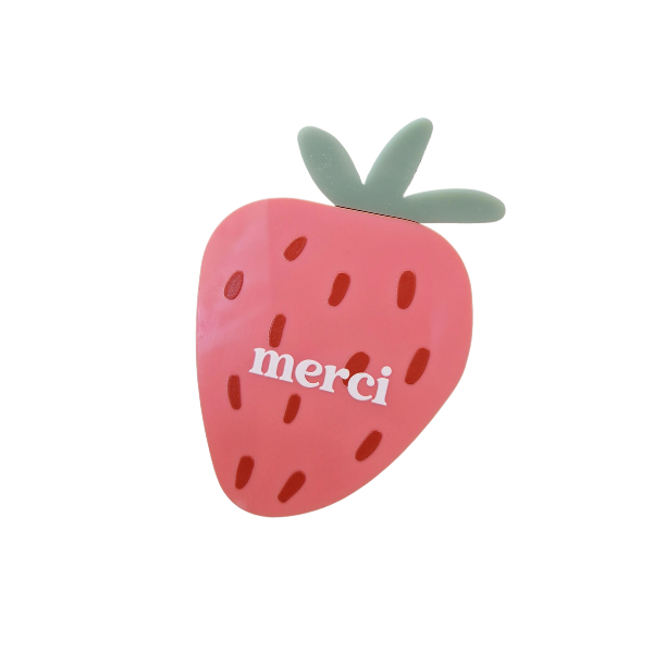 Miroir de poche Fraise - Merci