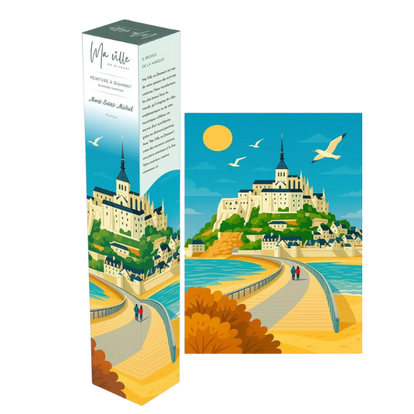 Ma Ville en Diamant – Kit de Diamond Painting Mont Saint Michel