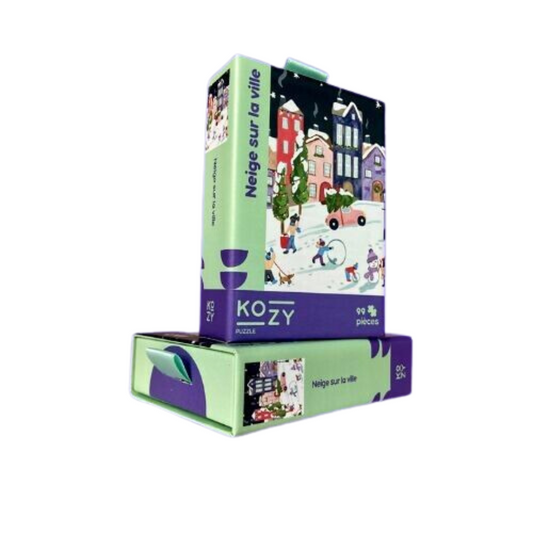 Kozy mini Puzzle 99 Pièces - Neige sur la ville