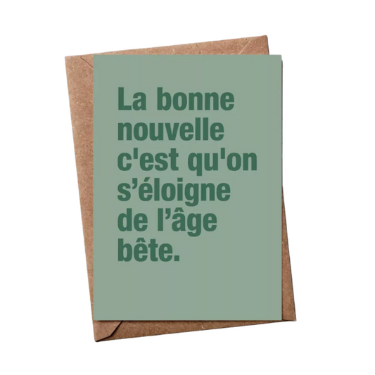 Bulma Carte anniversaire - On s'éloigne de l'âge bête