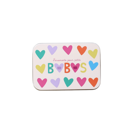 Boîte de 30 pansements - cœurs multicolores