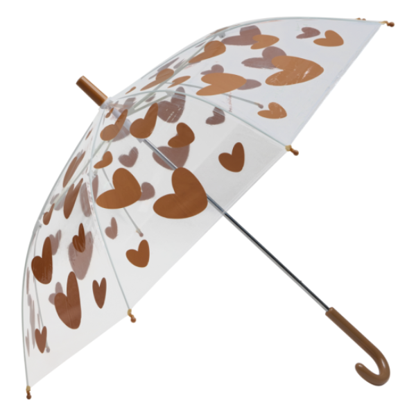 Atelier Wagram - Parapluie coeurs marron