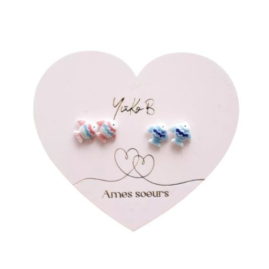 Yuko.B - Duo boucles d'oreilles "Ames Sœurs" - Petits poissons