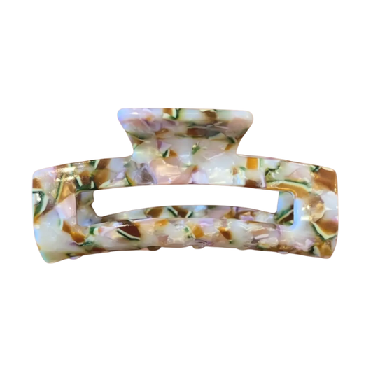 Pince croco rectangulaire - Multi nude