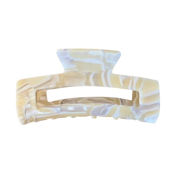 Pince croco rectangulaire - Nacre