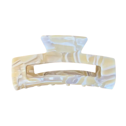 Pince croco rectangulaire - Nacre