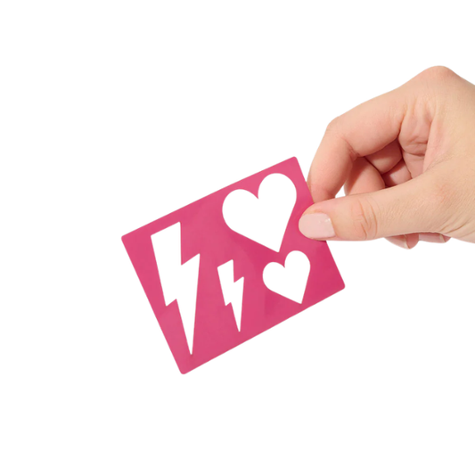 Si si la paillette - Pochoir Coeur