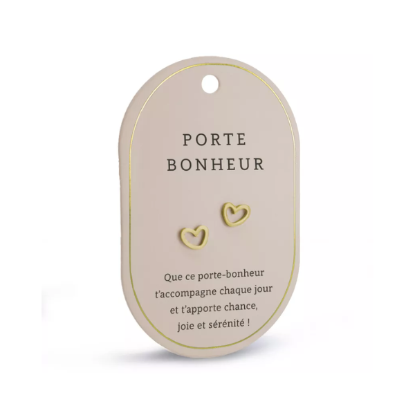 Boucles d’oreilles cœur - Porte-bonheur