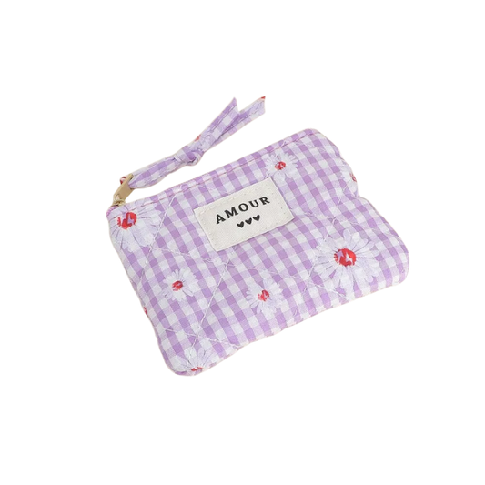 Porte-monnaie - "AMOUR" - Marguerites