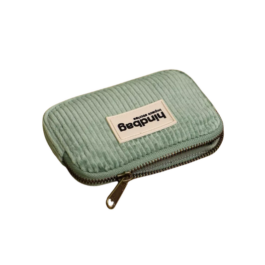 Hindbag - Porte-monnaie Velours vert d'eau