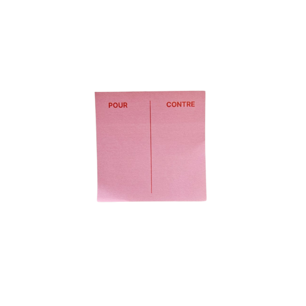 Take kare - Post it - Pour ou contre