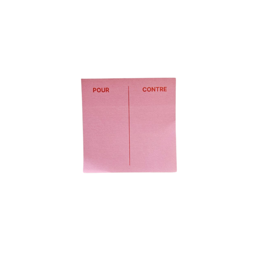 Take kare - Post it - Pour ou contre