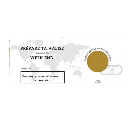 Carte à gratter - Prépare ta valise "week-end"