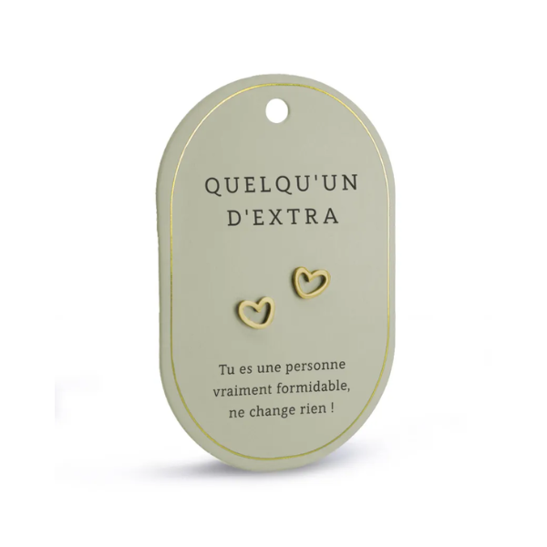 Boucles d’oreilles cœur - Quelqu'un extra