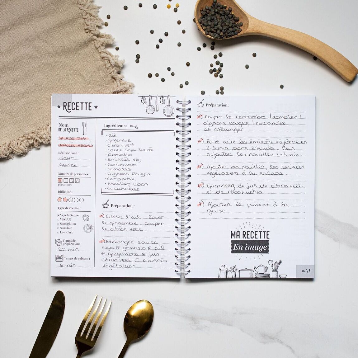 Carnet de recettes - Women Warrior