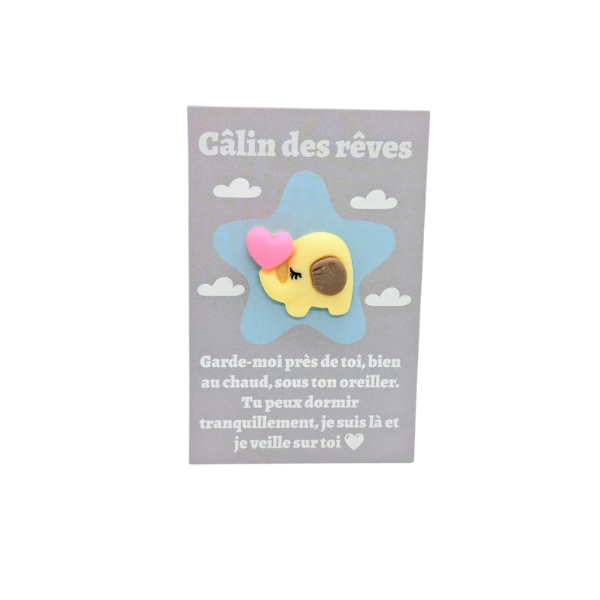 Câlin de Poche - Rêve - Éléphant jaune