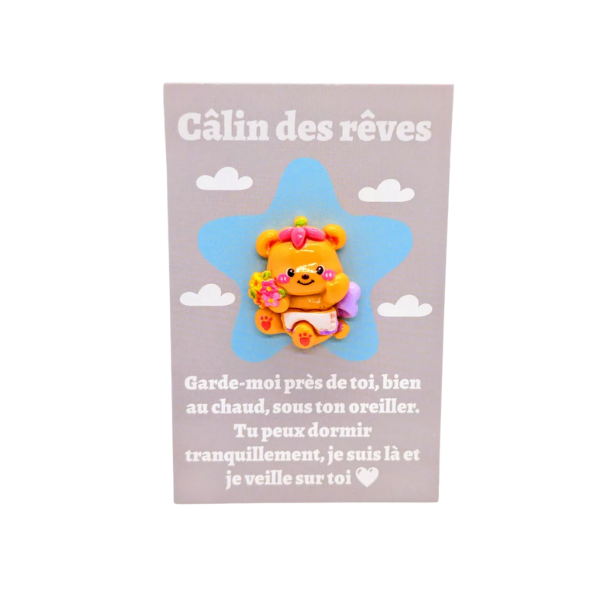 Câlin de Poche - Rêve - Ourson fleurs