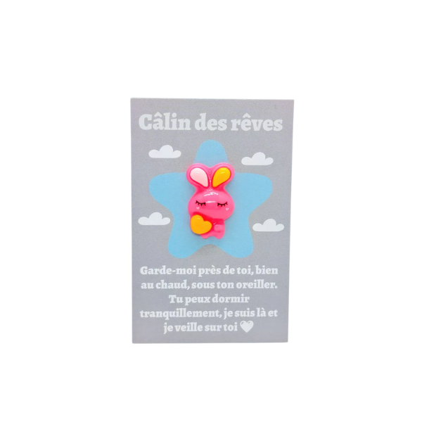 Câlin de Poche - Rêve - Lapin Rose