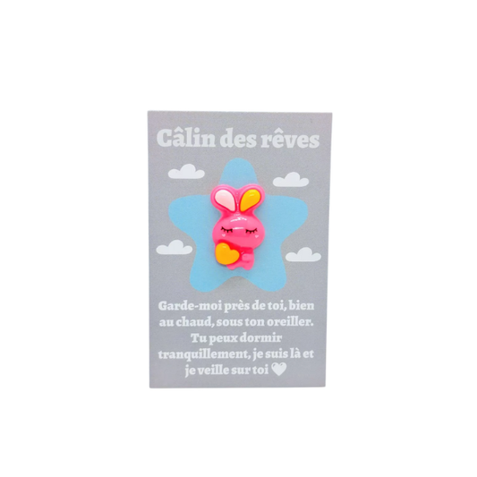 Câlin de Poche - Rêve - Lapin Rose