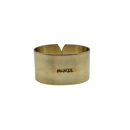Rond de serviette doré – Mamie