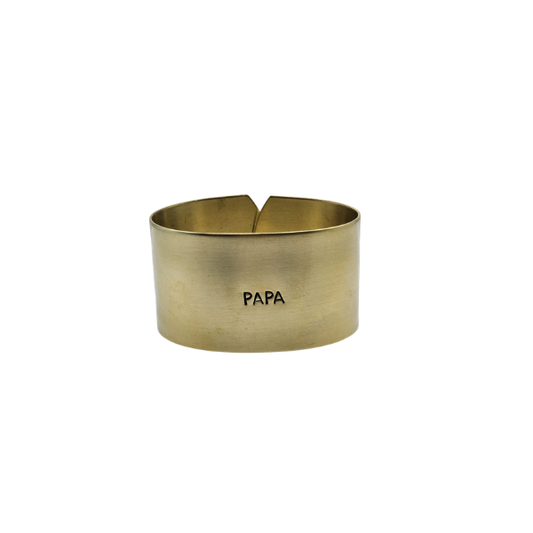 Rond de serviette doré – Papa