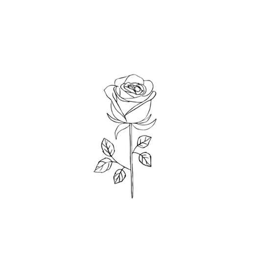 Sioou - Tatouages Éphémères - Rose noire