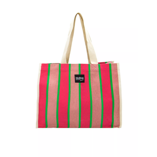 Hindbag -  Cabas Rayé Fuchsia