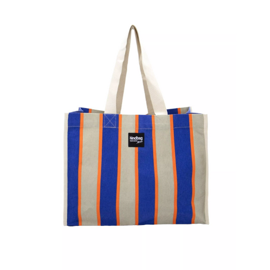 Hindbag - Cabas Rayé Bleu électrique