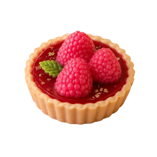 Mini-bougie gourmande artisanale - Tartelette Framboise