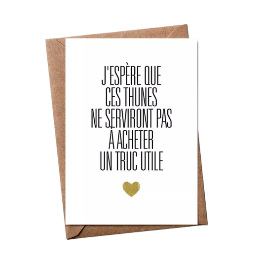 Bulma Carte postale - J'espère que ces thunes ne serviront pas à acheter un truc utile