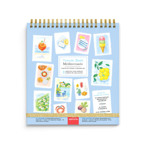 Travel book à l'aquarelle - Mediterranée