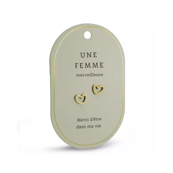 Boucles d’oreilles cœur - Une femme