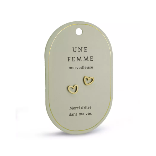 Boucles d’oreilles cœur - Une femme