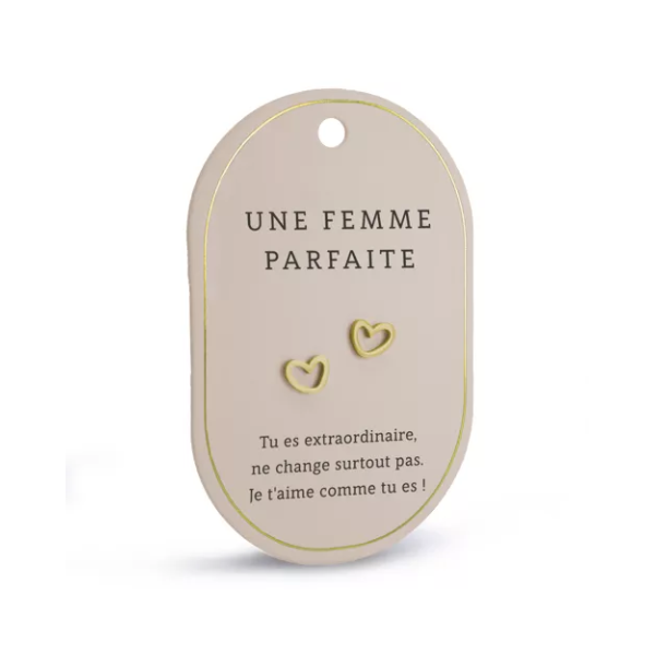 Boucles d’oreilles cœur - Une femme parfaite