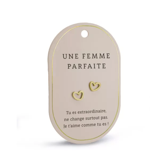 Boucles d’oreilles cœur - Une femme parfaite