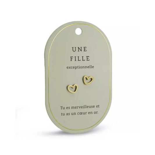 Boucles d’oreilles cœur - Une fille