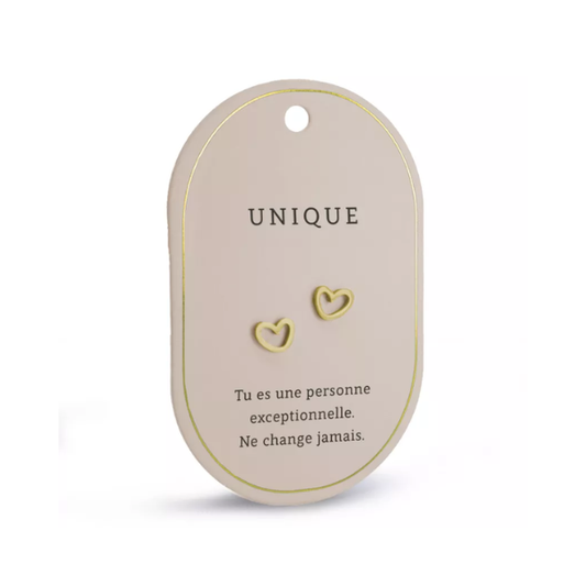 Boucles d’oreilles cœur - Unique