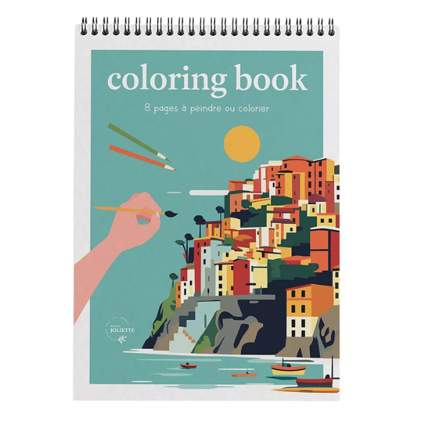 Maison Joliette - Carnet de coloriage A4 - Voyage Voyage