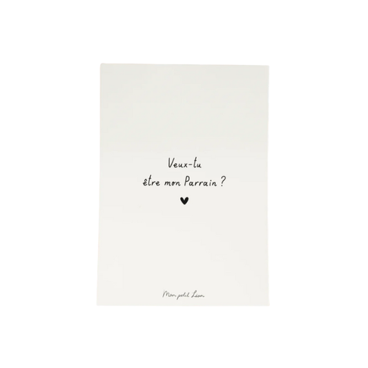 Mon Petit Léon - Carte citation A6 - Veux-tu être mon Parrain ?