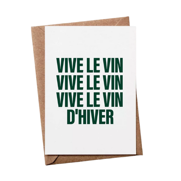 Bulma Carte - Noël "Vive le vin d'hiver"