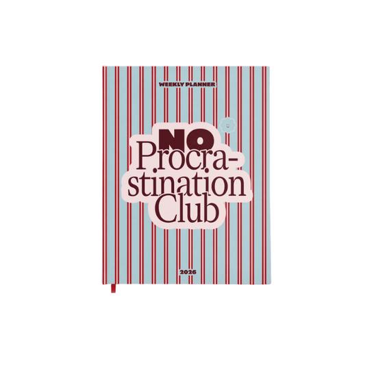 No procrastination Club - Weekly Planner 2026 - Bleu