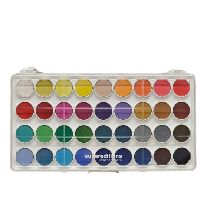 Boîte de peintures aquarelles 36 pastilles