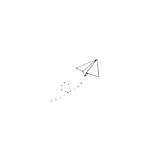 Sioou - Tatouages Éphémères - Avion en papier