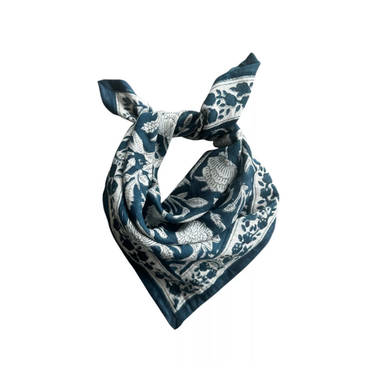 So family - Foulards Delhi Gaya Indigo 5O cm