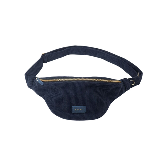 Casyx - Sac Banane velour marine