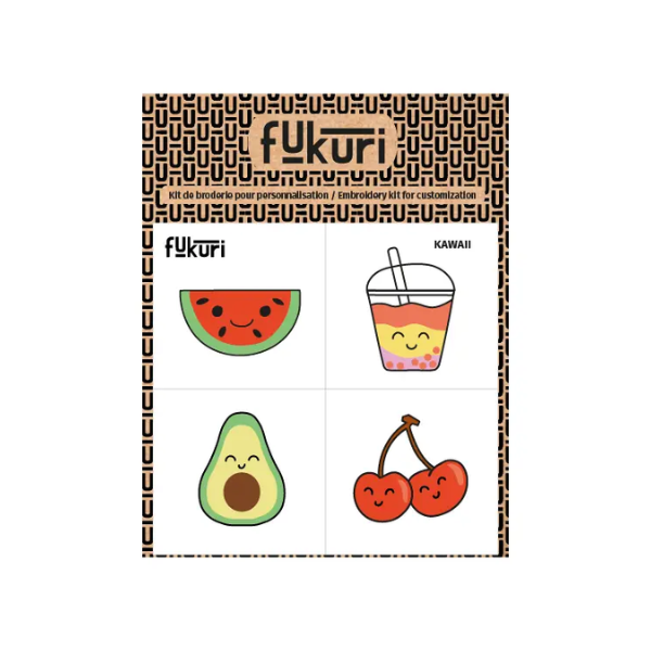 Feuille de Broderie Magique – Motif Fruits kawaii